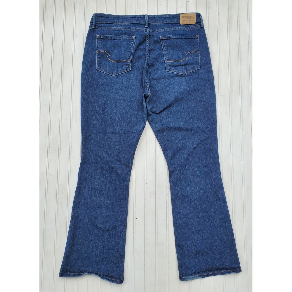 Signature Levi Strauss Womens 16 Short Mid Rise Bootcut Jeans Dark Wash Western - Picture 10 of 10
